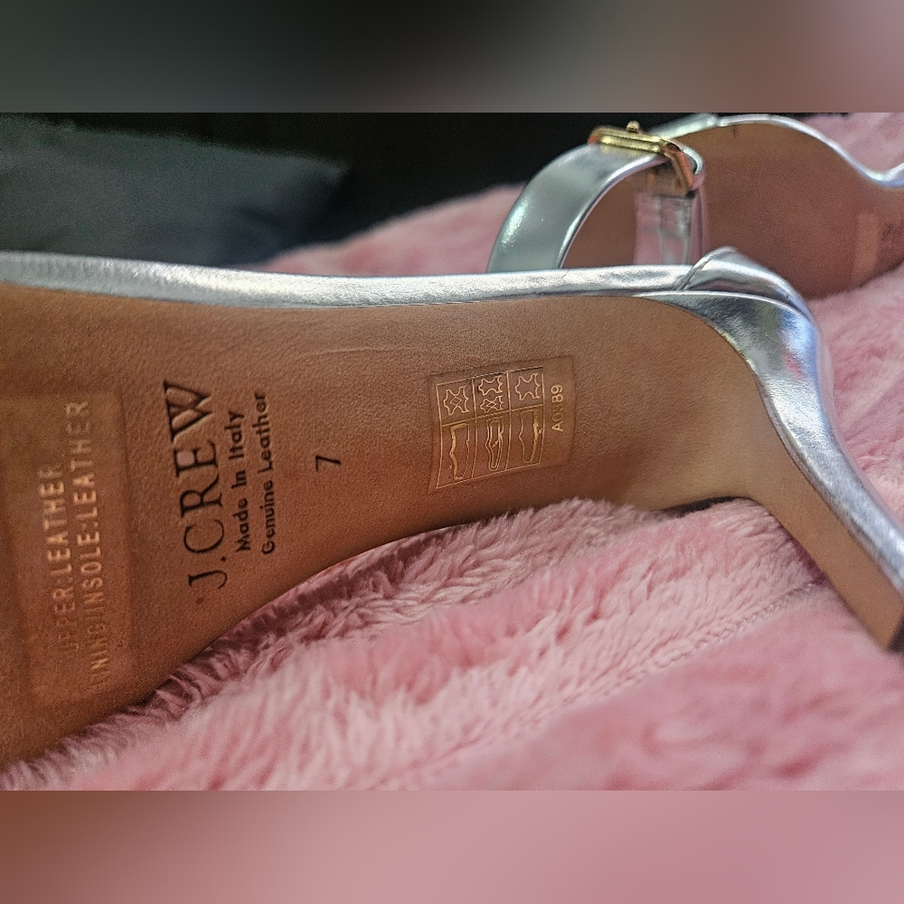 J.Crew Silver Metalic Heels - Picture 5 of 5